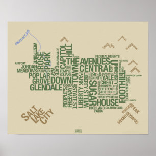 Poster Voisinages de Salt Lake City : Vert de Wasatch