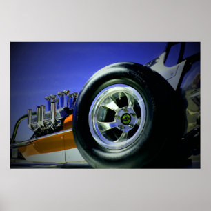 Poster Voiture à moteur gonflé de nostalgie