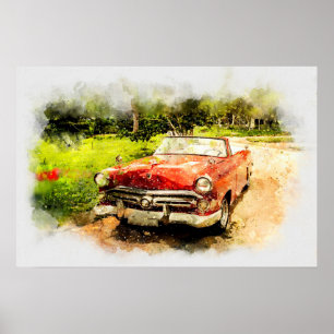 Poster Voiture antique
