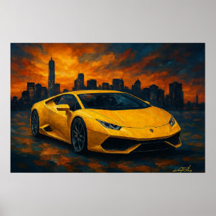 Poster Voiture Apex Sunset
