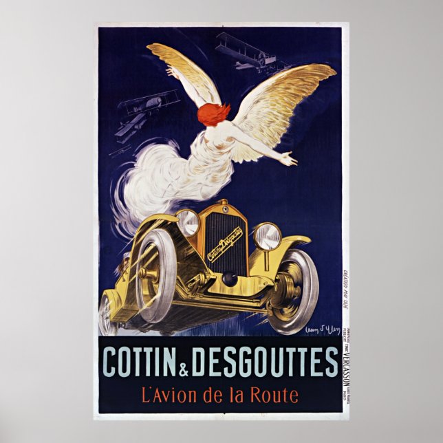 Poster Voiture classique vintage Cottin & Desgouttes (Devant)