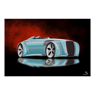 Poster Voiture concept Retro