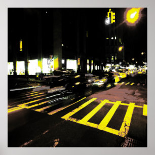 Poster voiture dans la nuit