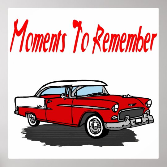 Poster Voiture De Chevy De L Affiche 1955 Vintage De Zazzle Ca
