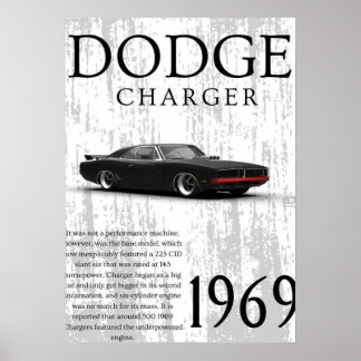 Poster voiture de collection 1969