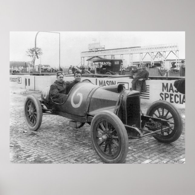Poster Voiture de course 1913 (Devant)