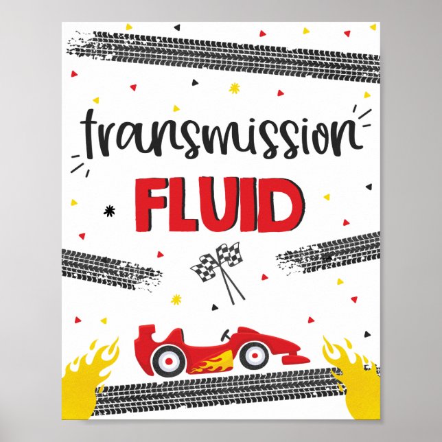 Poster Voiture de course Anniversaire 2 Transmission rapi (Devant)