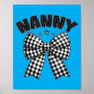 Poster Voiture de course d'anniversaire de Nanny Pit Crew