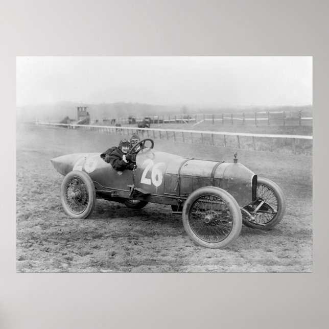 Poster Voiture de course Stutz Weightman, 1916 (Devant)