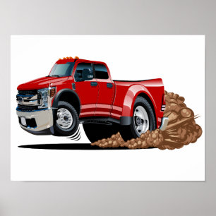 Poster voiture de dessin animé
