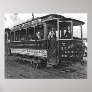 Poster Voiture de la rue Washington, D.C. 1890