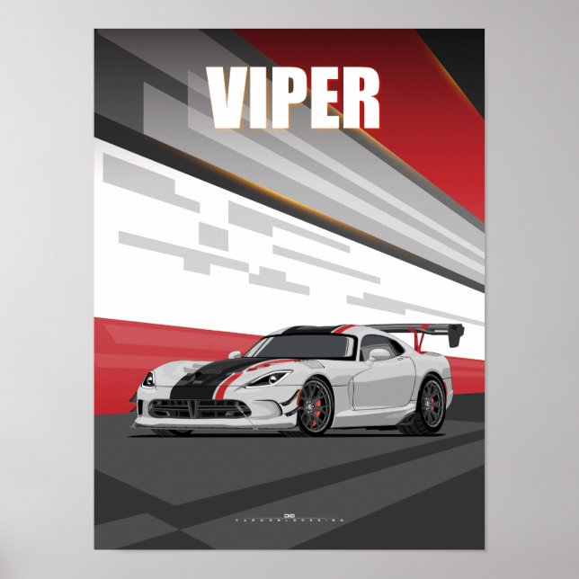 Poster Voiture de muscle Viper (Devant)