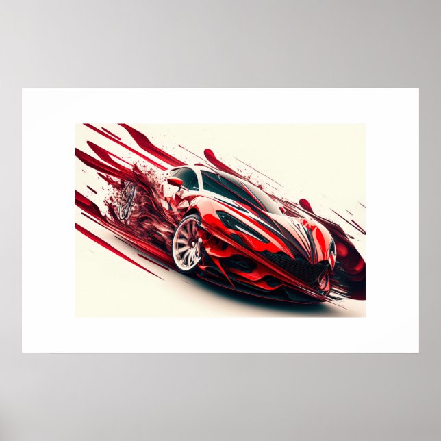 Poster Voiture de sport (Devant)