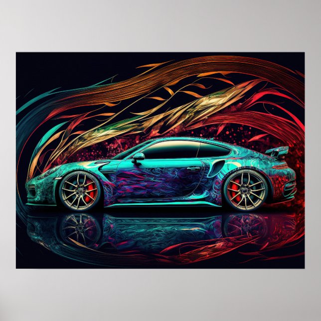Poster Voiture de sport (Devant)