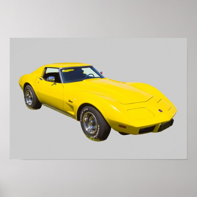 Poster Voiture de sport Corvette Stingray 1975 (Devant)