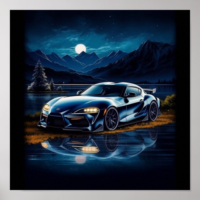 Poster Voiture de sport Toyota GR Supra 2023 (Devant)