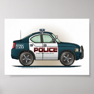 Poster Voiture d'intercepteur de police