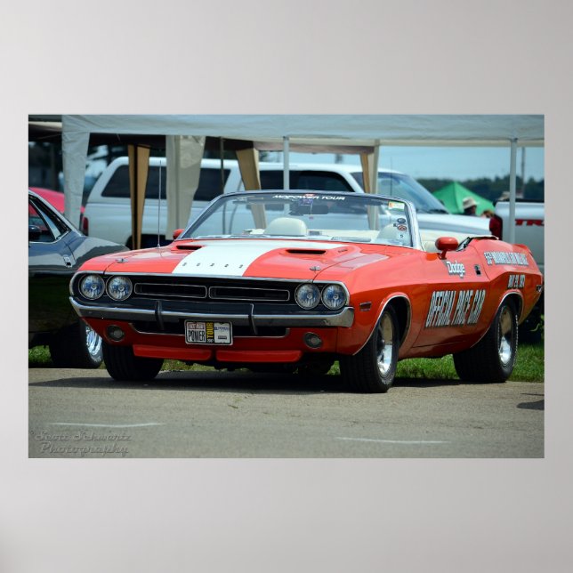 Poster Voiture Dodge Challenger Pace 1971 (Devant)