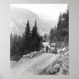 Poster Voiture électrique antique : 1919