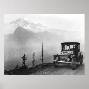 Poster Voiture électrique antique, 1919