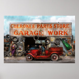 Poster Voiture - Garage - Magasin de pièces Cherokee - 19