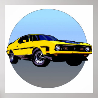 Poster Voiture jaune