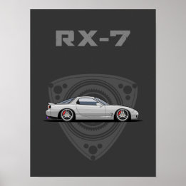 Poster voiture JDM RX7 FD rotative