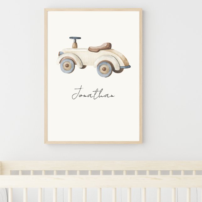 Poster Voiture jouet vintage personnalisable (Créateur téléchargé)
