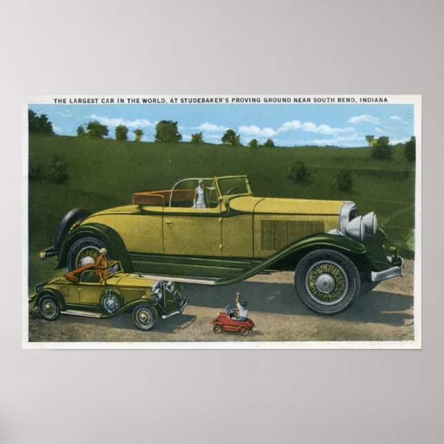 Poster Voiture la plus grande au monde, Studebaker prouve (Devant)