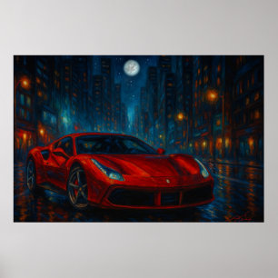 Poster Voiture Midnight Velocity