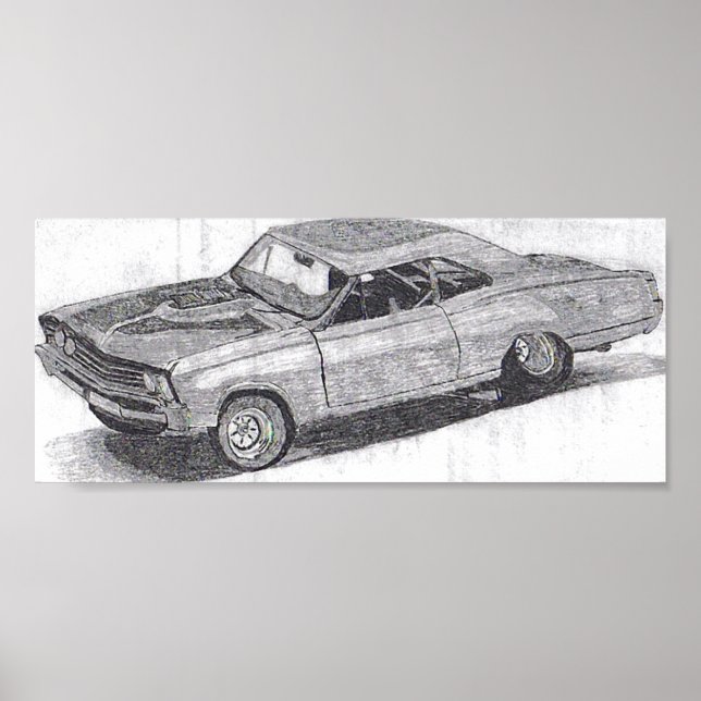 POSTER VOITURE MUSCLE (Devant)