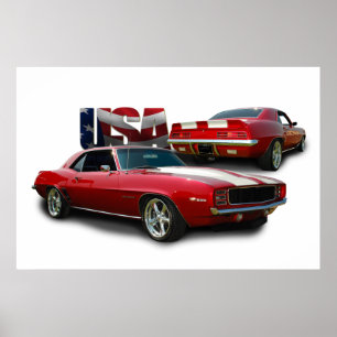 Poster voiture musculaire classique