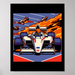 Poster Voiture Pour Mécanique Sports Ventilateur Retro 90