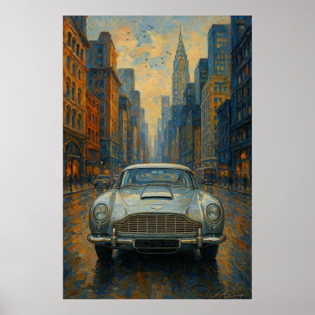 Poster Voiture Rêverie de Vitesse (Devant)
