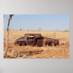 Poster Voiture Rouillée