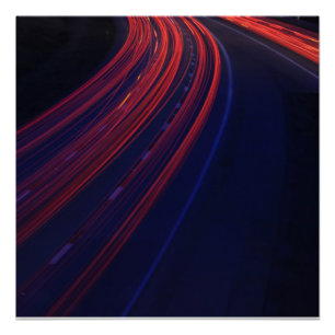 Poster Voiture Traces de signalisation