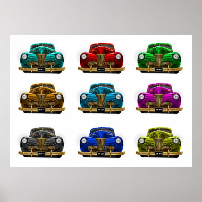Poster voiture vintage classique (Devant)
