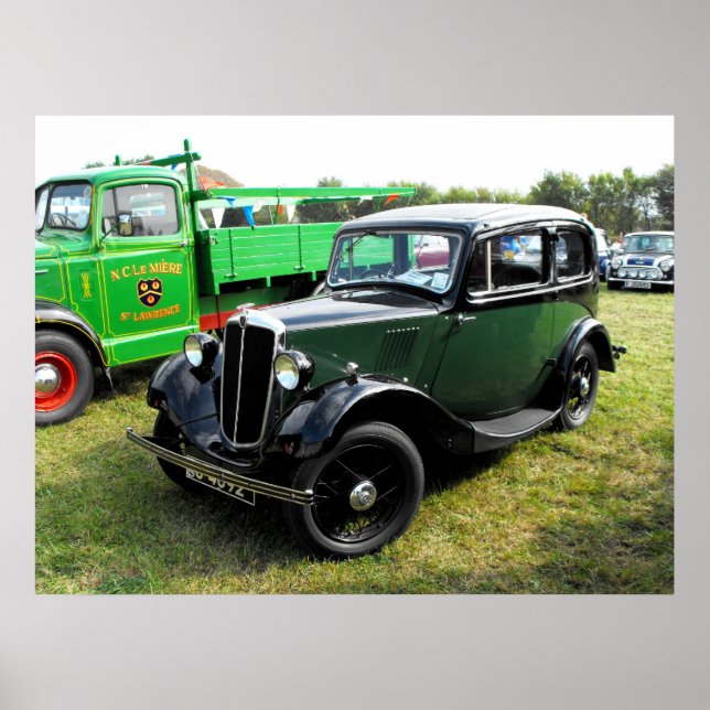 Poster Voiture vintage Morris 8 (Devant)