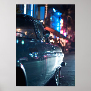 Poster Voiture vintage Ocean Drive
