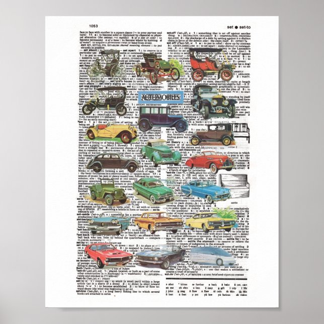 Poster Voitures Classiques (Devant)
