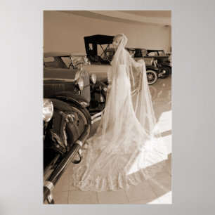 Poster Voitures De Mariage Et D'Antiquité