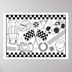 Poster Voitures de sport Pilotes de course Garçons do-it-
