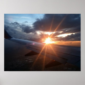 Poster Vol Au Coucher Du Soleil