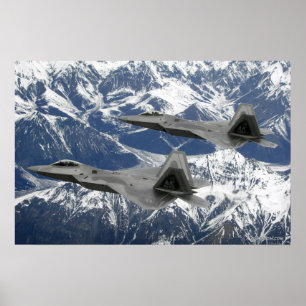 Poster Vol de F-22 Raptor
