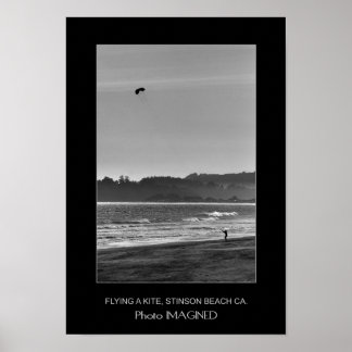 POSTER VOL D'UN KITE, STINSON BEACH CA., US