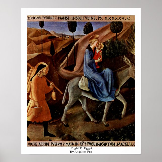 Poster Vol En Egypte Par Angelico Fra (Devant)