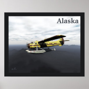 Poster Vol Moose Aviation de Havilland DH3-C Otter