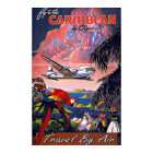 Vol Vintage voyage Vers Les Caraïbes Par Avion