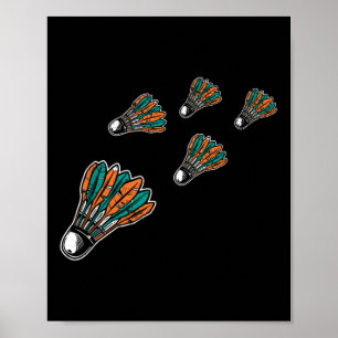 Poster Volant Coloré de Badminton Pour Moi Joueur de Badm