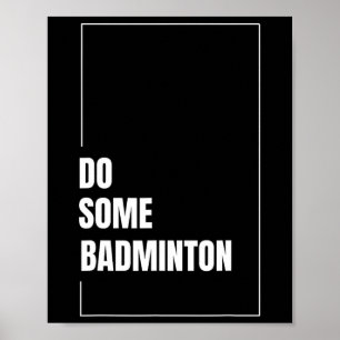 Poster Volant de badminton dynamique Racket Sport Jouer C